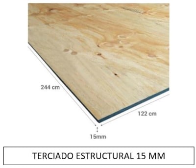 TERCIADO ESTRUCTURAL 15 mm