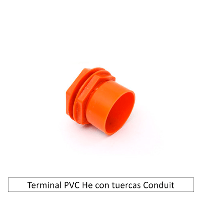 Terminal PVC He con tuercas Conduit