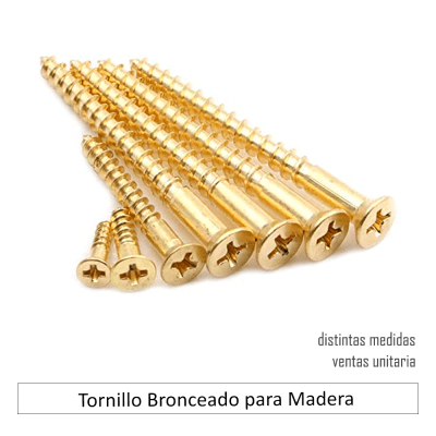 Tornillo bronceado para madera