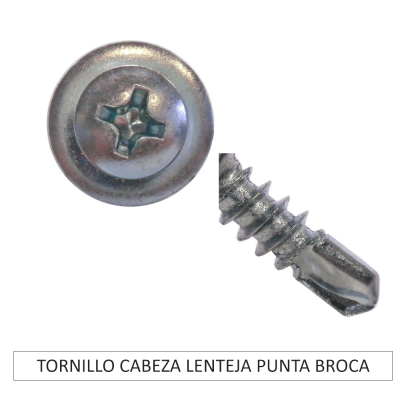 TORNILLO CABEZA LENTEJA PUNTA BROCA