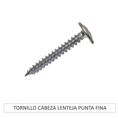 TORNILLO CABEZA LENTEJA PUNTA FINA