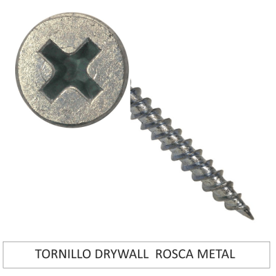 TORNILLO DRYWALL ROSCA METAL