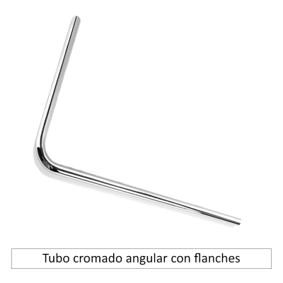 Tubo cromado angular