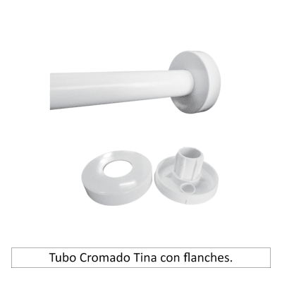 Tubo cromado tina c/fl.