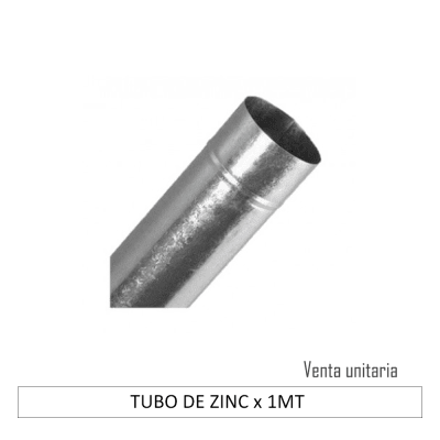 TUBO DE ZINC x 1MT