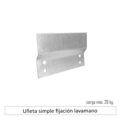 Uñeta simple fijación lavamano