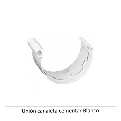 Unión canaleta cementar Blanco