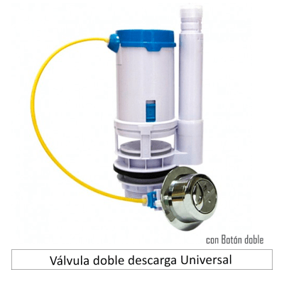 Válvula doble descarga con Boton Universal