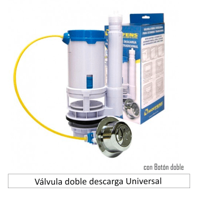 Válvula doble descarga con Boton Universal