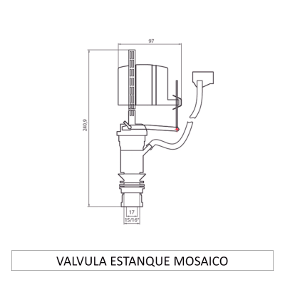 VALVULA ESTANQUE MOSAICO