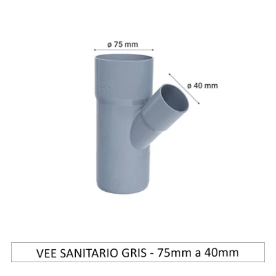 VEE Sanitario Gris - Distintas Salidas