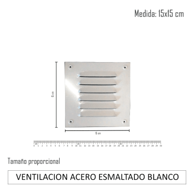 VENTILACION ACERO ESMALTADO BLANCO