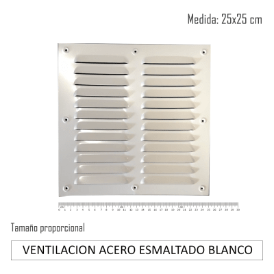 VENTILACION ACERO ESMALTADO BLANCO