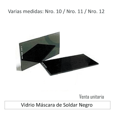 Vidrio Máscara de Soldar Negro