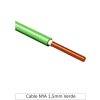 CABLE NYA 1,5 MM VERDE (cobre forrado) - CABLE ELÉCTRICO1