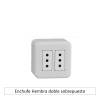 Enchufe Hembra doble1
