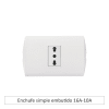 Enchufe simple embutido 10/16 A1