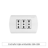 Enchufe triple embutido 10/16 A1
