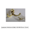 GANCHO PERCHA DOBLE 48 MM BRONCEADO ESTAMPADO1