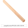 Junquillo recto PFJ 3/4 x 3/4 x 3,01