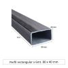 Perfil rectangular x 6mt. 80 x 40 mm1