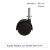 RUEDA PLASTICA C/SOCKET TIPO YO-YO1