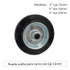 RUEDA SUELTA PARA CARRO CON EJE1