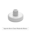 Soporte barra para closet Redondo Blanco1