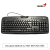 TECLADO GENIUS KB220EBLK 12 KEYS USB1