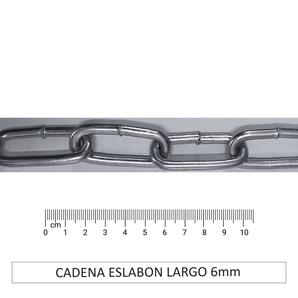 CADENA ESLABON LARGO 6mm | Ferretería San Carlos