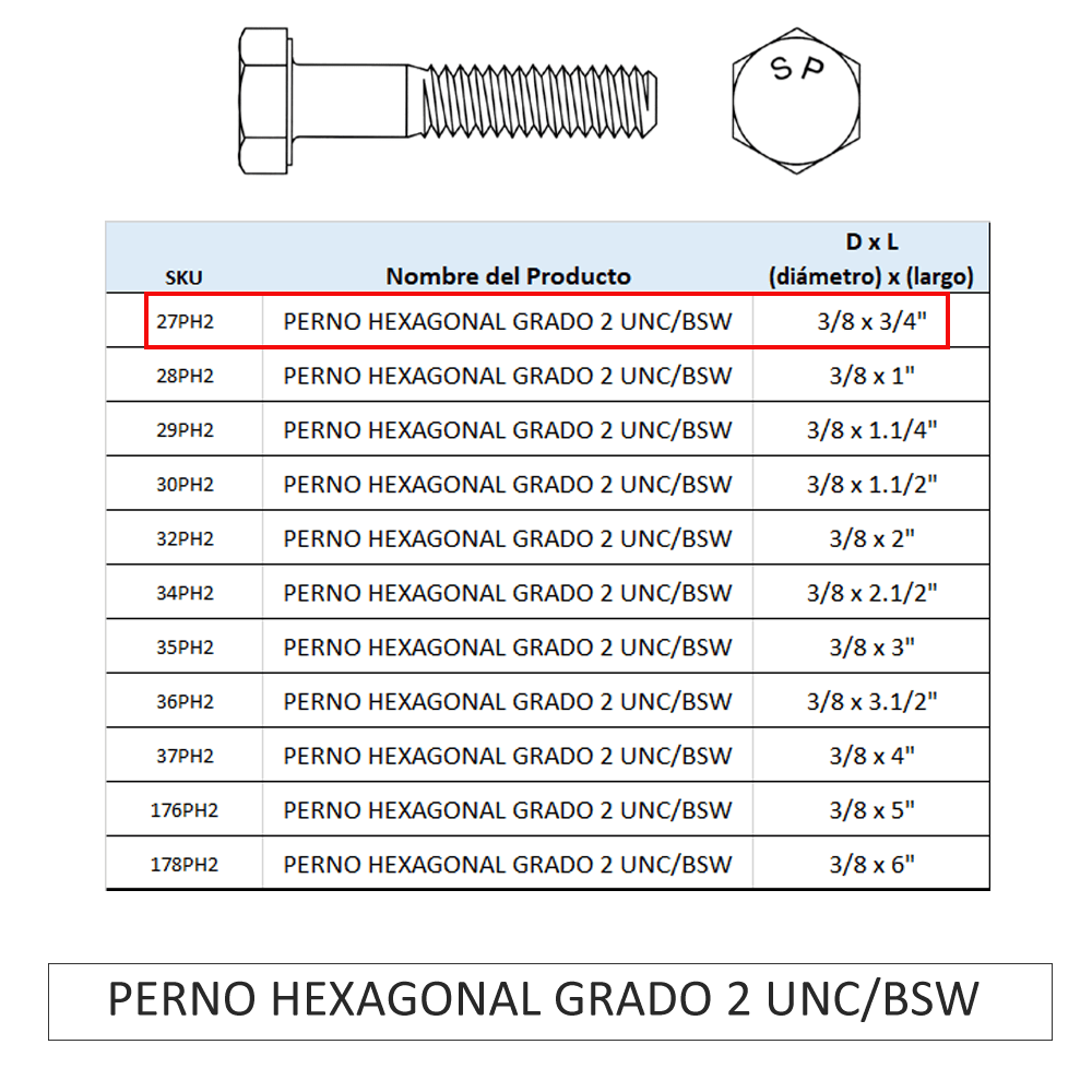perno-hexagonal-grado-2-unc-bsw-ferreter-a-san-carlos