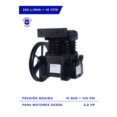 Cabezal de compresor Schulz CSL-10BR 10 pcm 145 psi