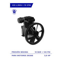 Cabezal de compresor Schulz CSL-15BR 15 pcm 145 psi