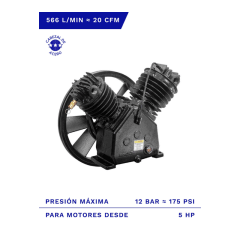 Cabezal de compresor Schulz MSV-20MAX 20 pcm 175 psi