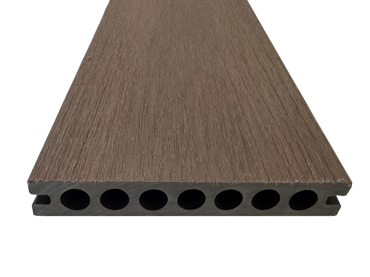 Deck reversible Co-extruido WPC 148x22x2200 mm Gris grafito - Chocolate2