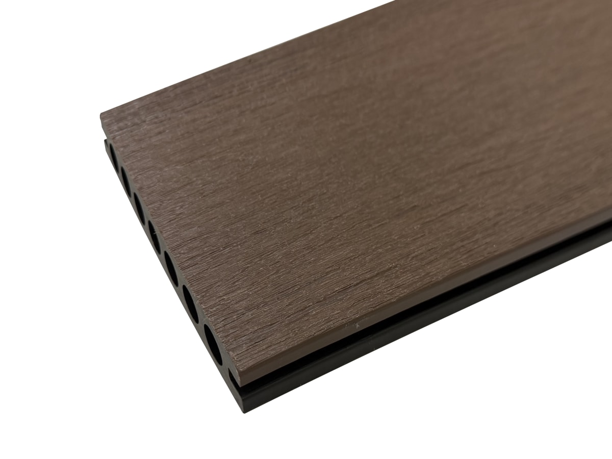Deck reversible Co-extruido WPC 148x22x2200 mm Gris grafito - Chocolate3