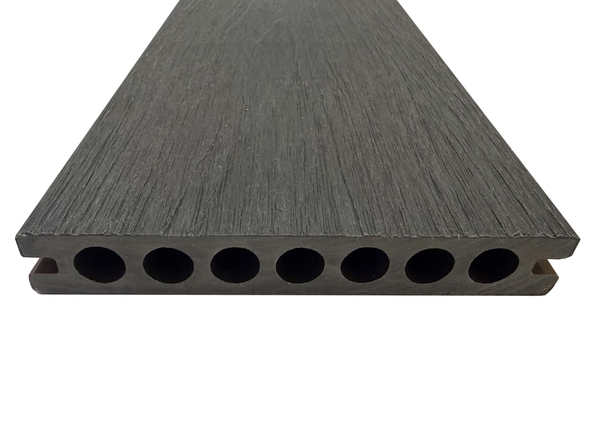 Deck reversible Co-extruido WPC 148x22x2200 mm Gris grafito - Chocolate1