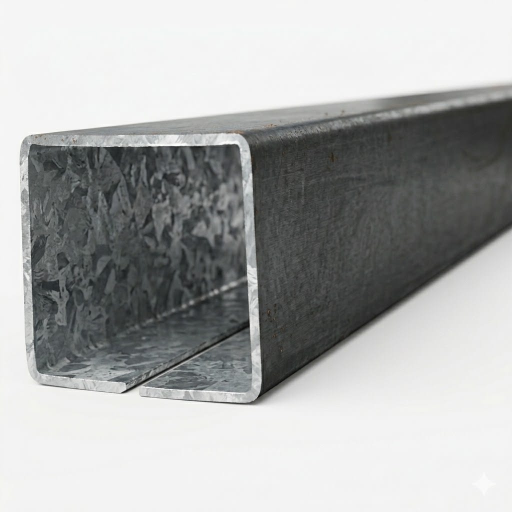 Perfil cuadrado galvanizado 40x40x1,5 mm x 5800 mm2