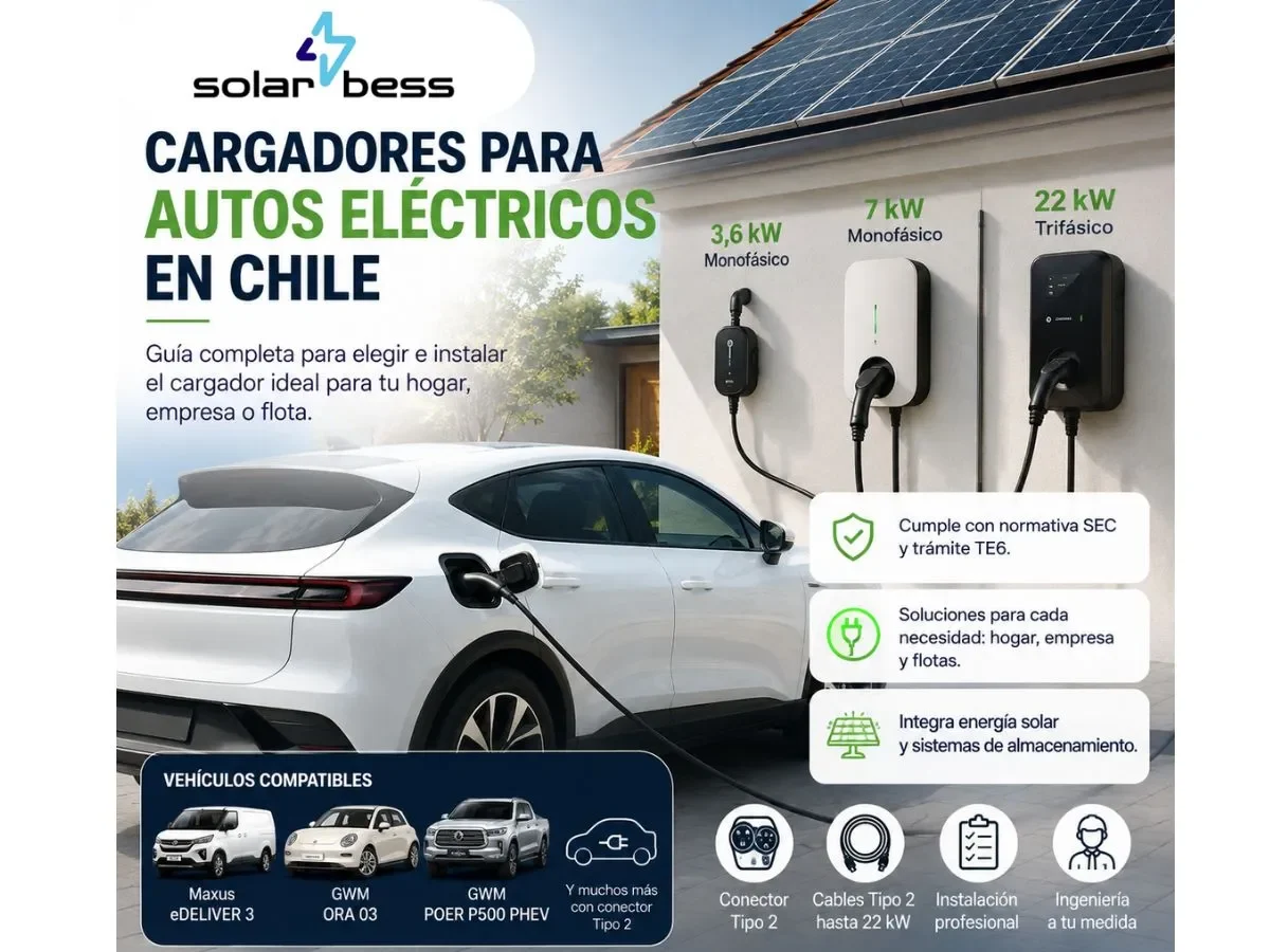 Cargadores para autos eléctricos en Chile: guía completa para elegir e instalar un cargador en casa