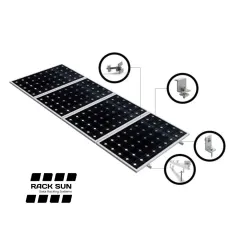 Estructura Coplanar 4 Paneles Solares