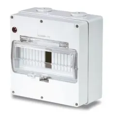 Tablero Eléctrico Estanco Sobrepuesto 8 Modulos Riel DIN