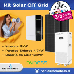 Kit Solar Off Grid 5000W Litio con Inversor Growatt