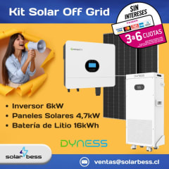 Kit Solar Off Grid 6000W Litio con Inversor Growatt