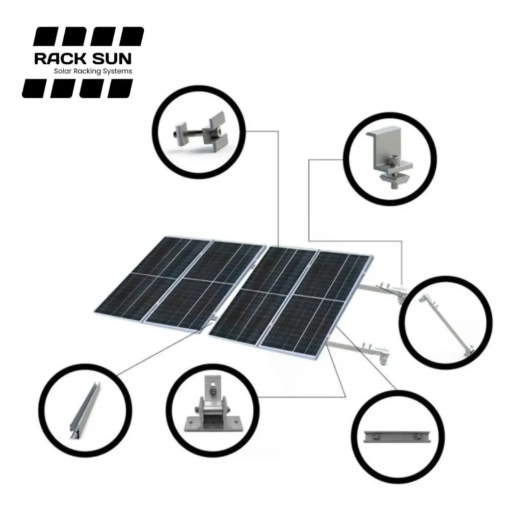 Estructura Inclinada 4 Paneles Solares 15° a 30°1