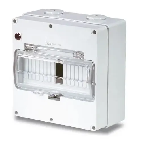 Tablero Eléctrico Estanco Sobrepuesto 8 Modulos Riel DIN1