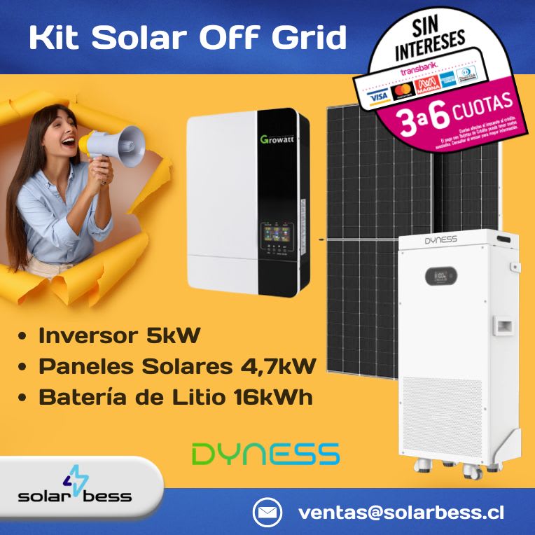 Kit Solar Off Grid 5000W Litio con Inversor Growatt1