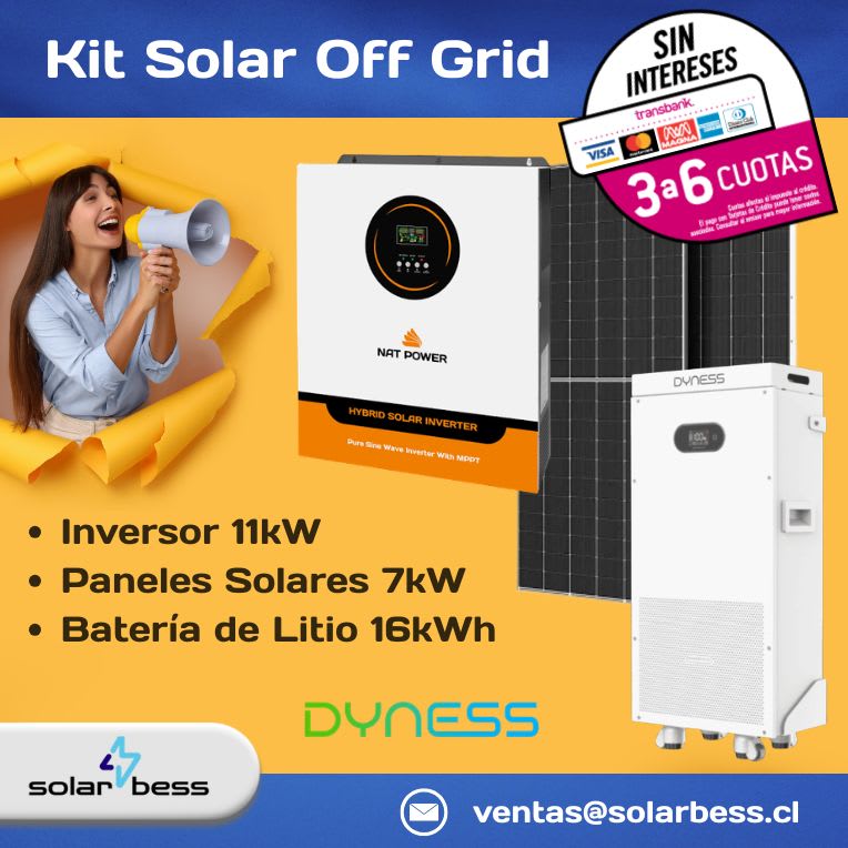 Kit Solar Off Grid 11kW Litio con Inversor Natpower1
