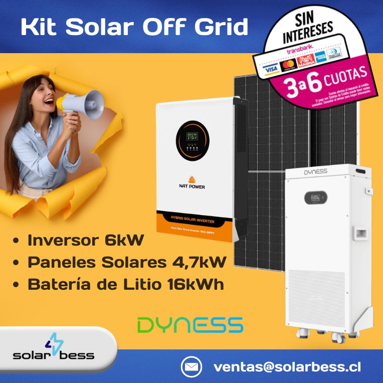 Kit Solar Off Grid 6000W Litio con Inversor Natpower1