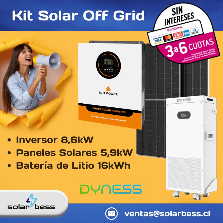 Kit Solar Off Grid 8000W Litio con Inversor Natpower1