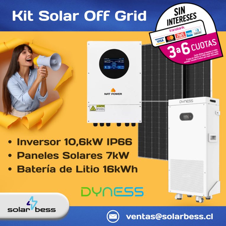 Kit Solar Off Grid 10kW Litio con Inversor Natpower1
